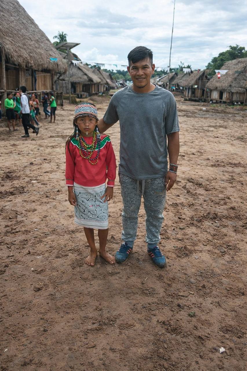 Rafael, hereditary Shipibo ayahuasca shaman, in his native Amazon village in Peru